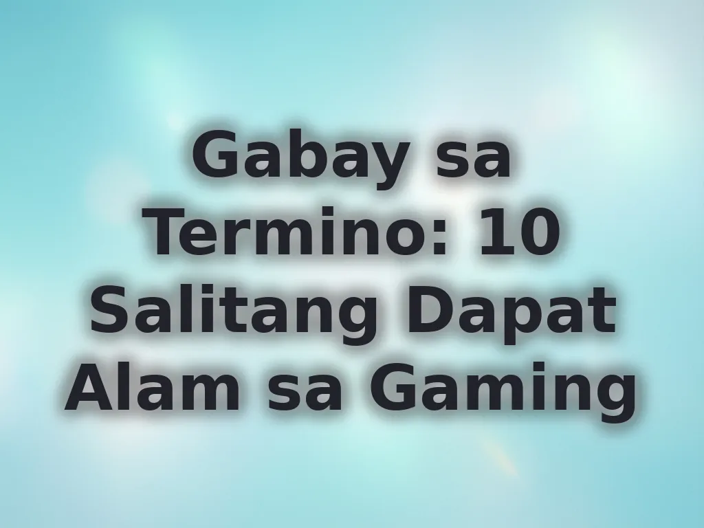 Glossary ng Termino